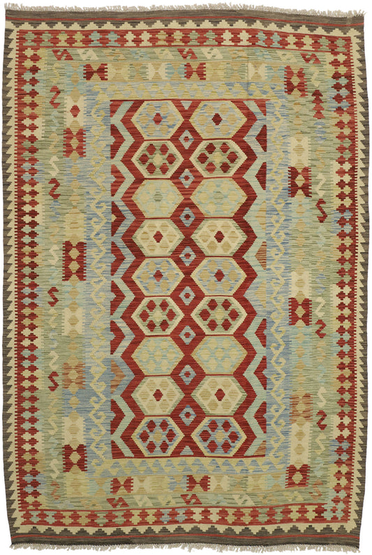 7 x 10 Vintage Afghan Kilim Rug 80119