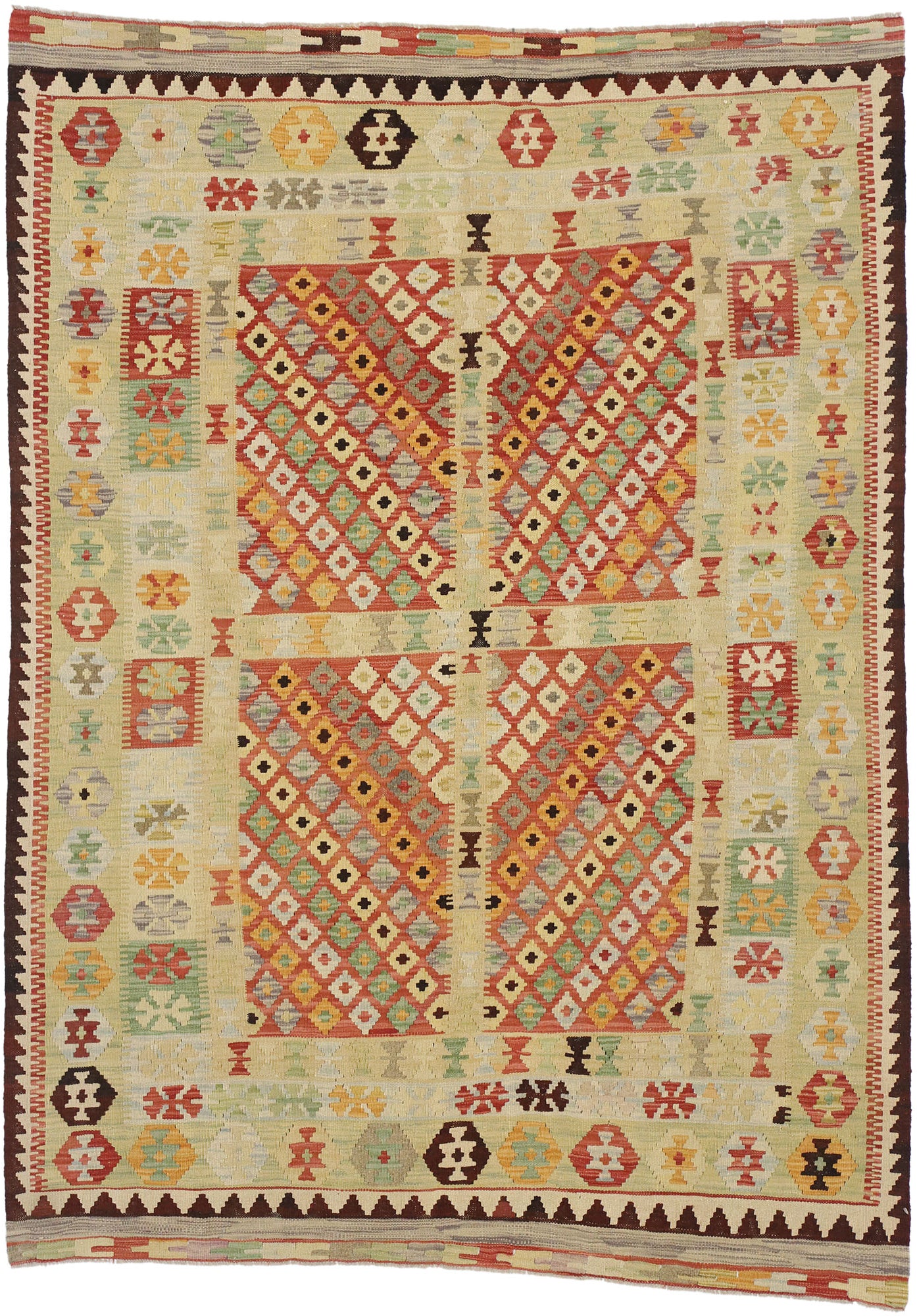 5 x 7 Vintage Afghan Kilim Rug 80125