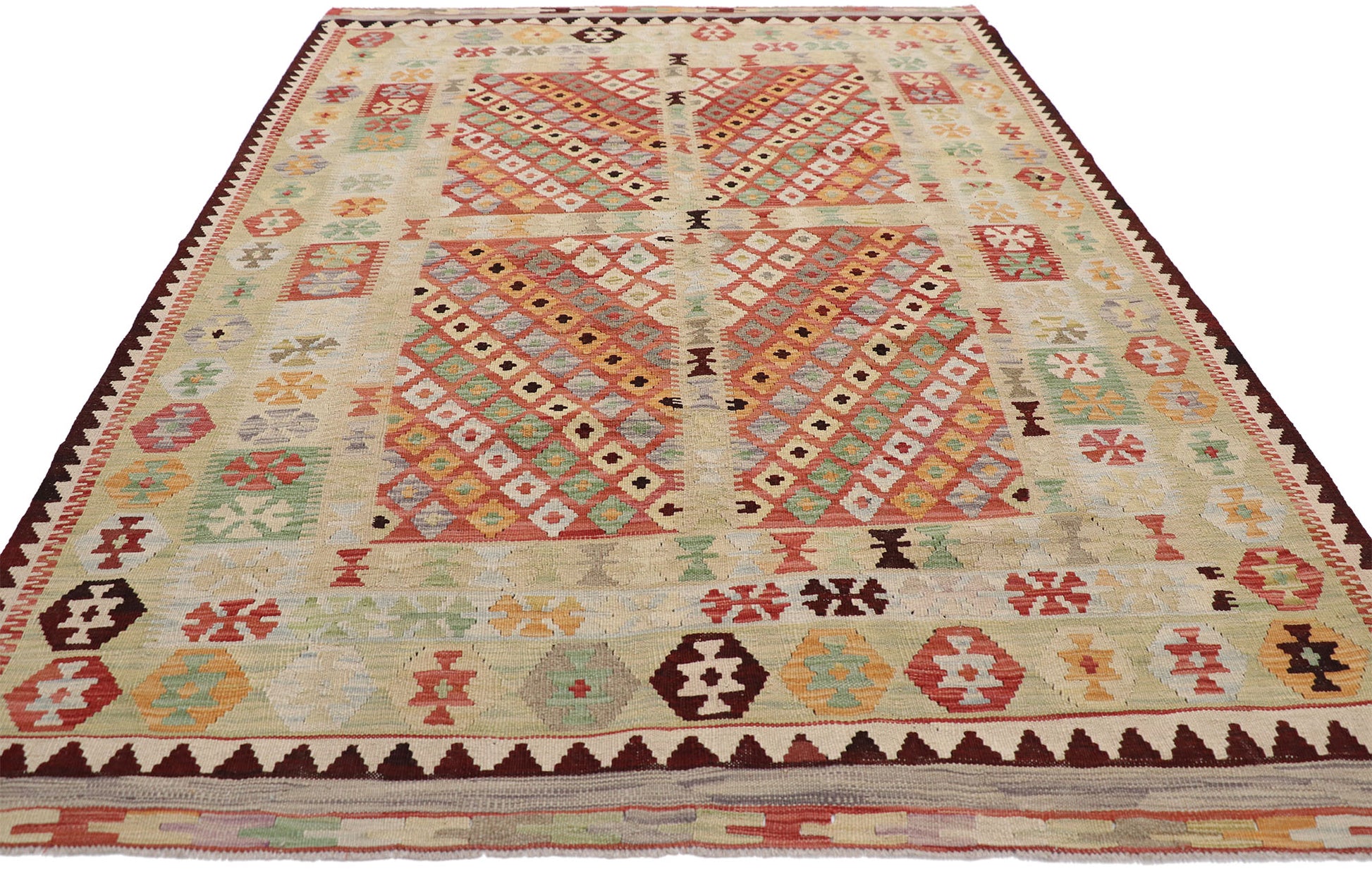 5 x 7 Vintage Afghan Kilim Rug 80125