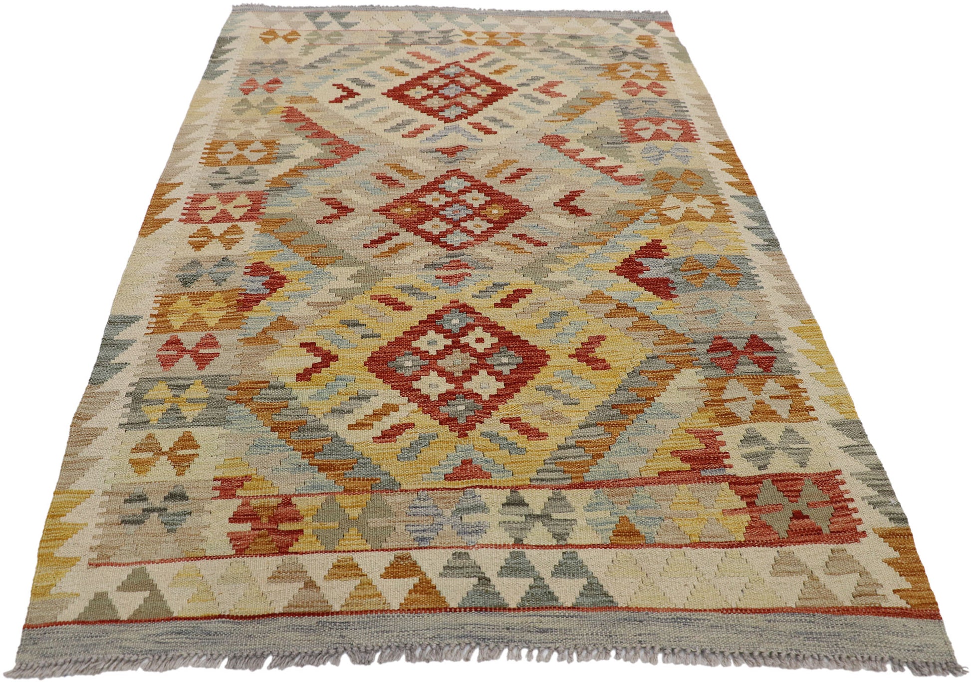 3 x 5 Vintage Afghan Kilim Rug 80127