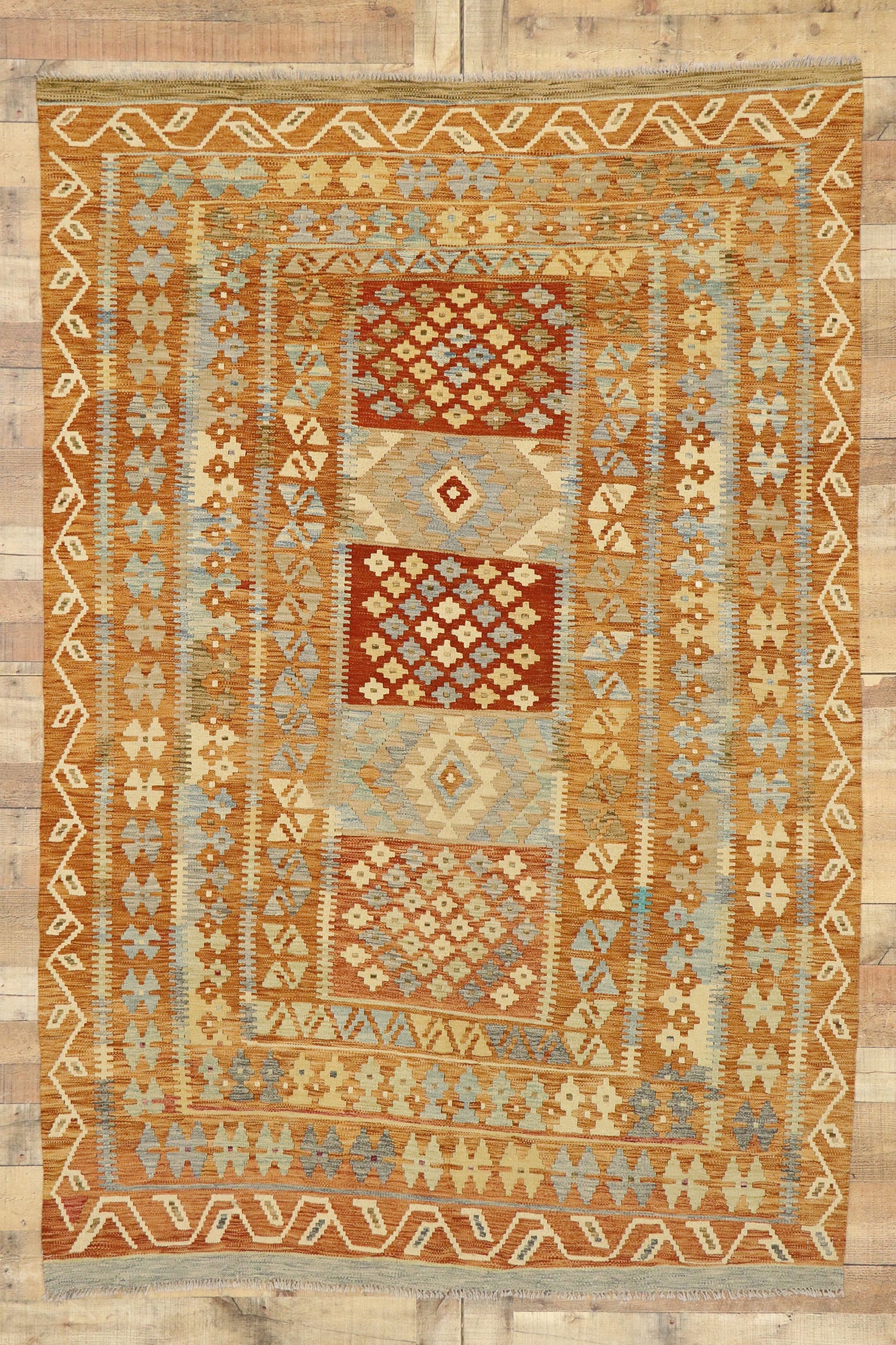 6 x 8 Vintage Afghan Kilim Rug 80128