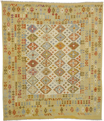8 x 9 Vintage Afghan Kilim Rug 80130