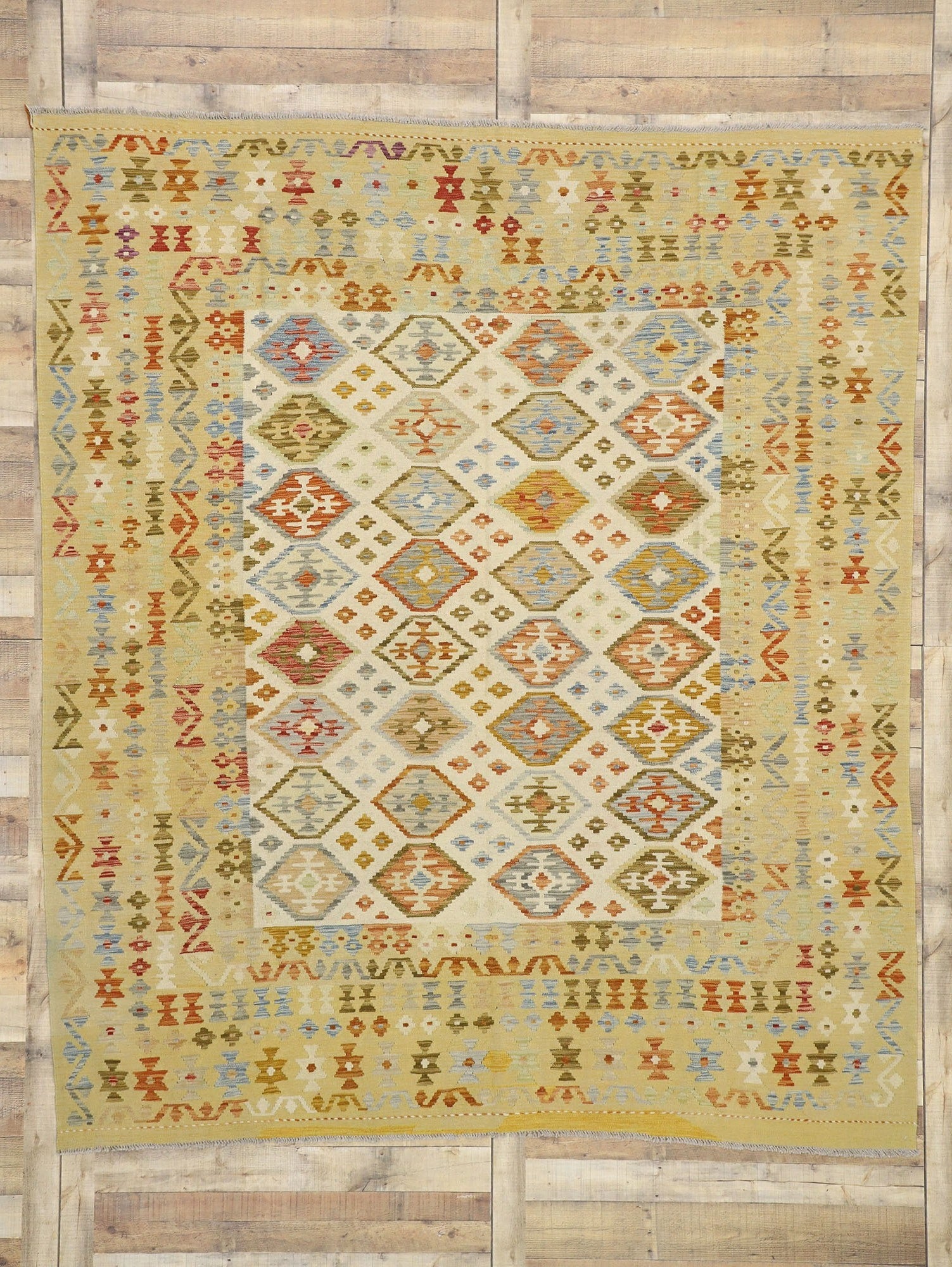 8 x 9 Vintage Afghan Kilim Rug 80130