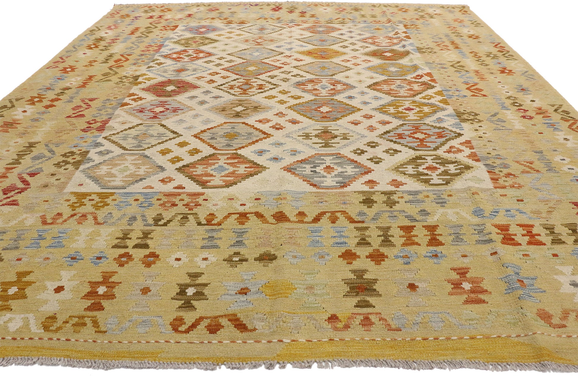 8 x 9 Vintage Afghan Kilim Rug 80130