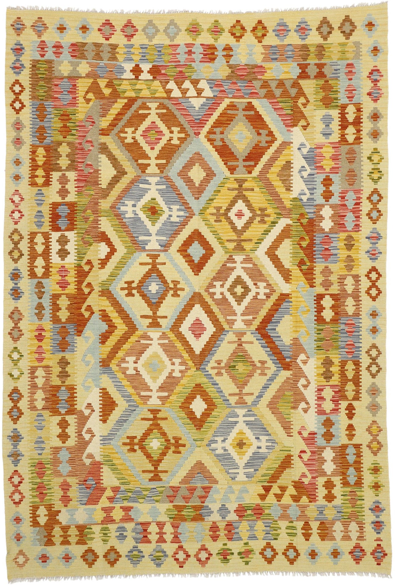 7 x 10 Vintage Afghan Kilim Rug 80132