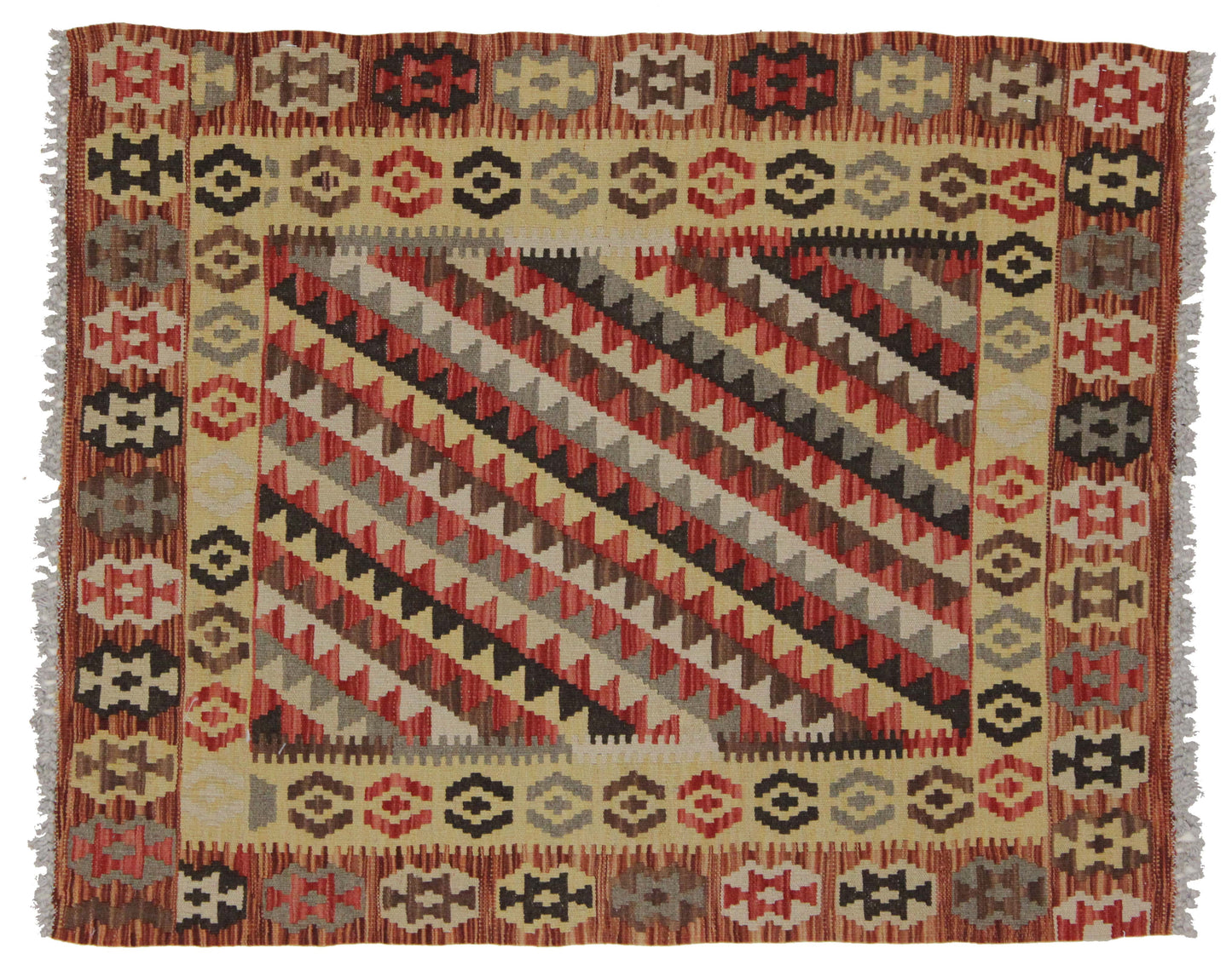 3 x 4 Vintage Afghan Kilim Rug 80133