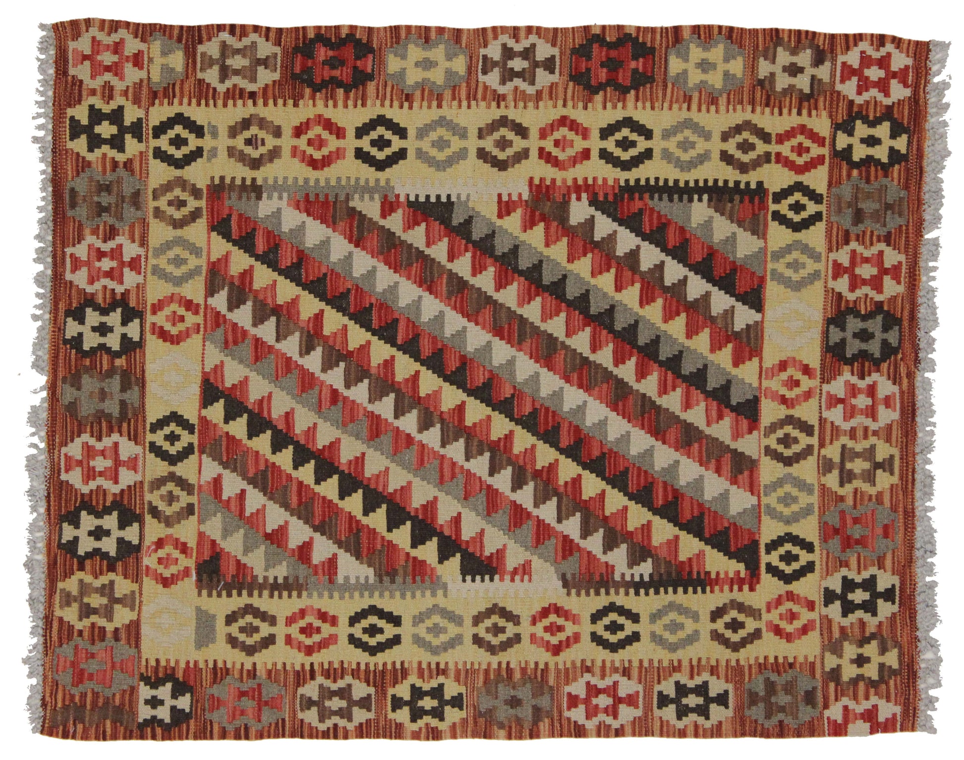 3 x 4 Vintage Afghan Kilim Rug 80133