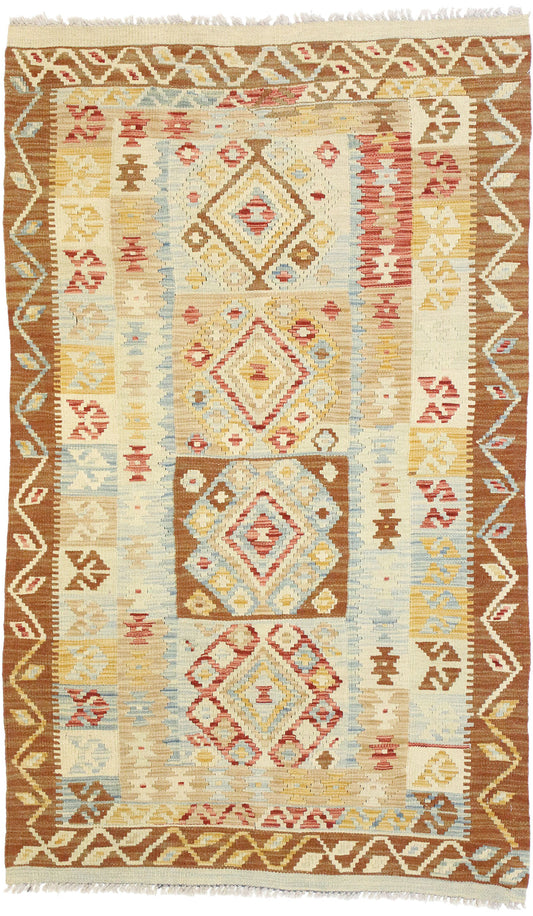 3 x 5 Vintage Afghan Kilim Rug 80134