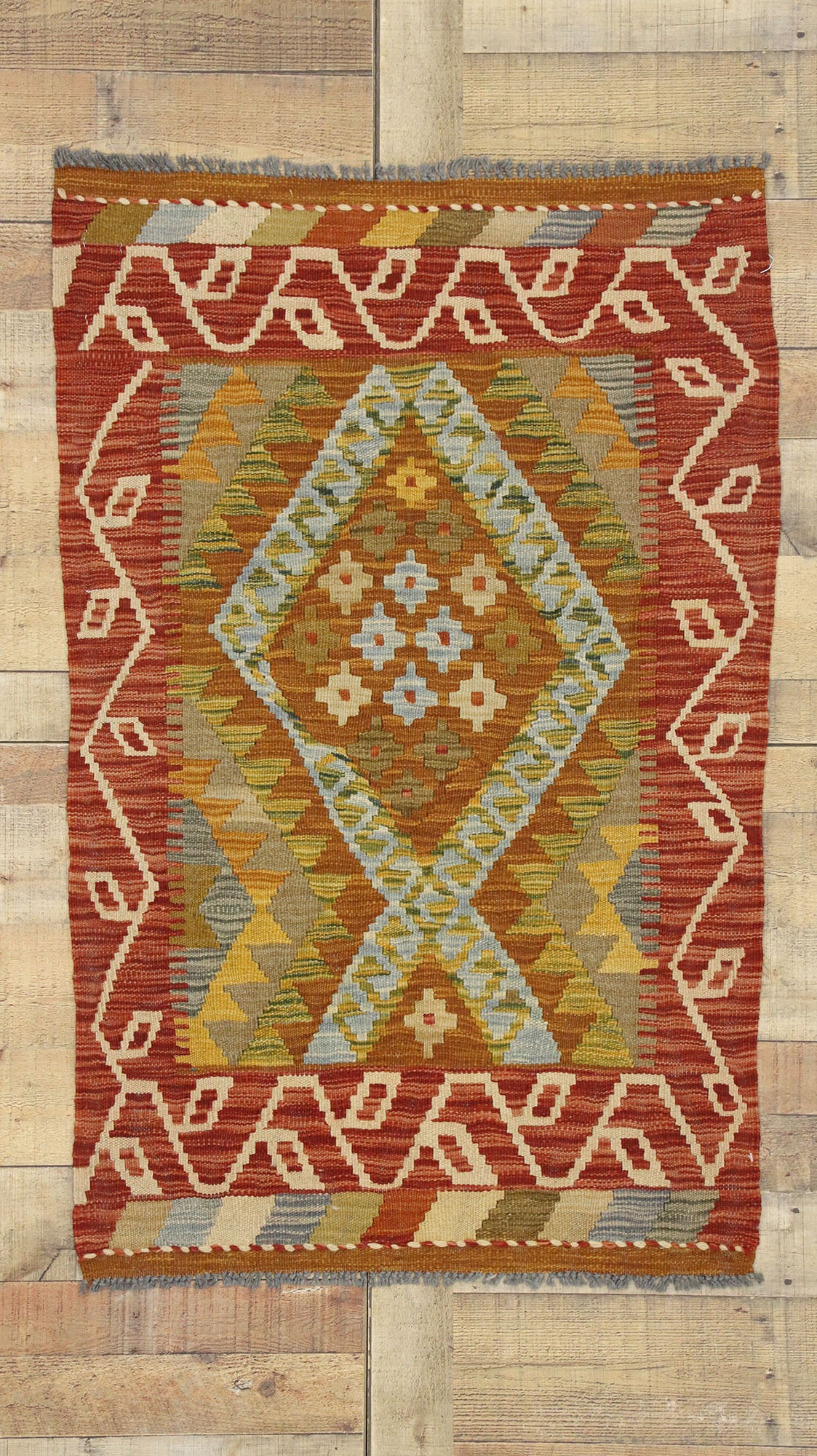 3 x 4 Vintage Afghan Kilim Rug 80135