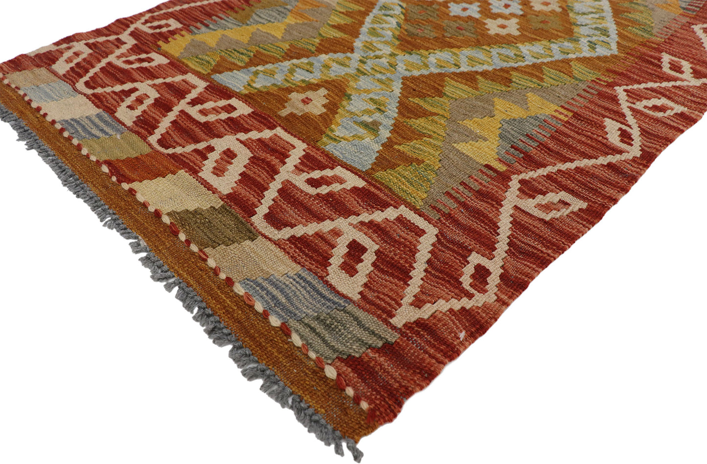 3 x 4 Vintage Afghan Kilim Rug 80135