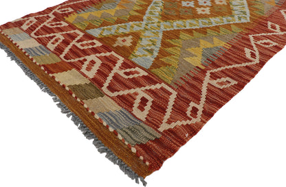 3 x 4 Vintage Afghan Kilim Rug 80135