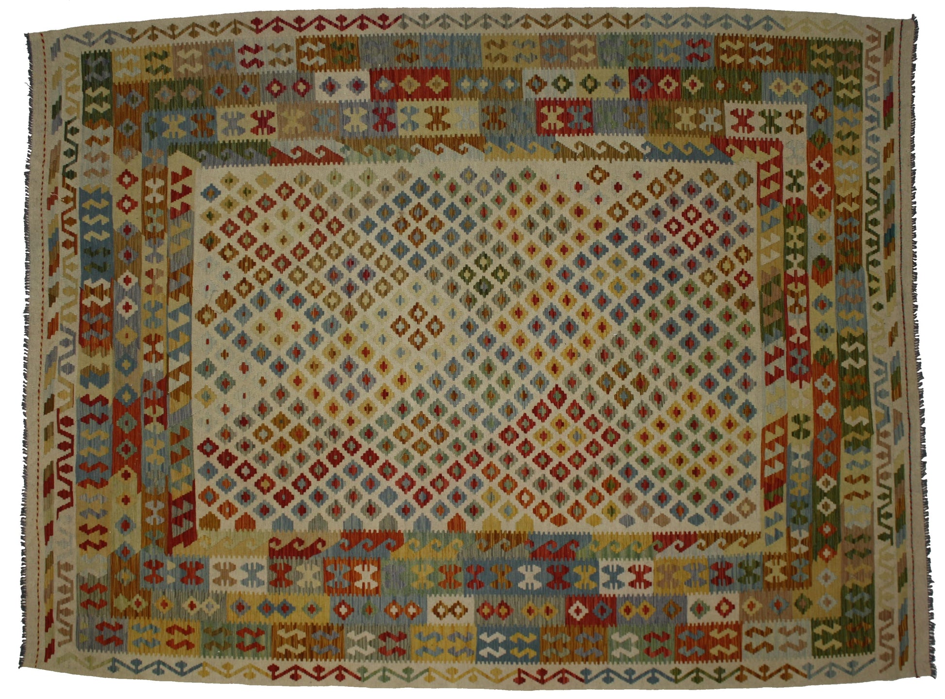 9 x 11 Vintage Afghan Kilim Rug 80148