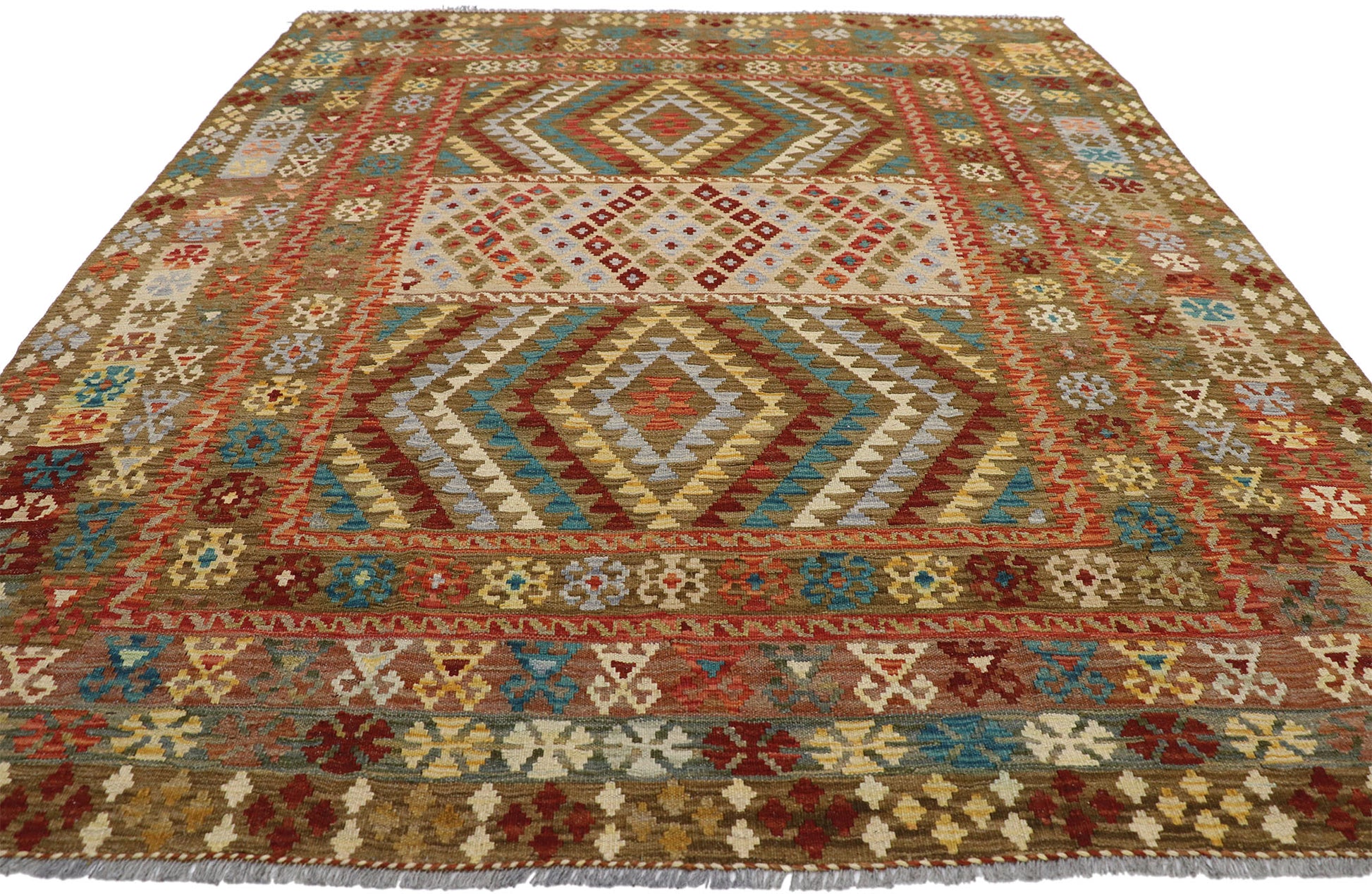 6 x 8 Vintage Afghan Kilim Rug 80151