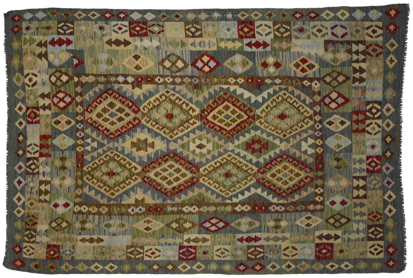 6 x 9 Vintage Afghan Kilim Rug 80156