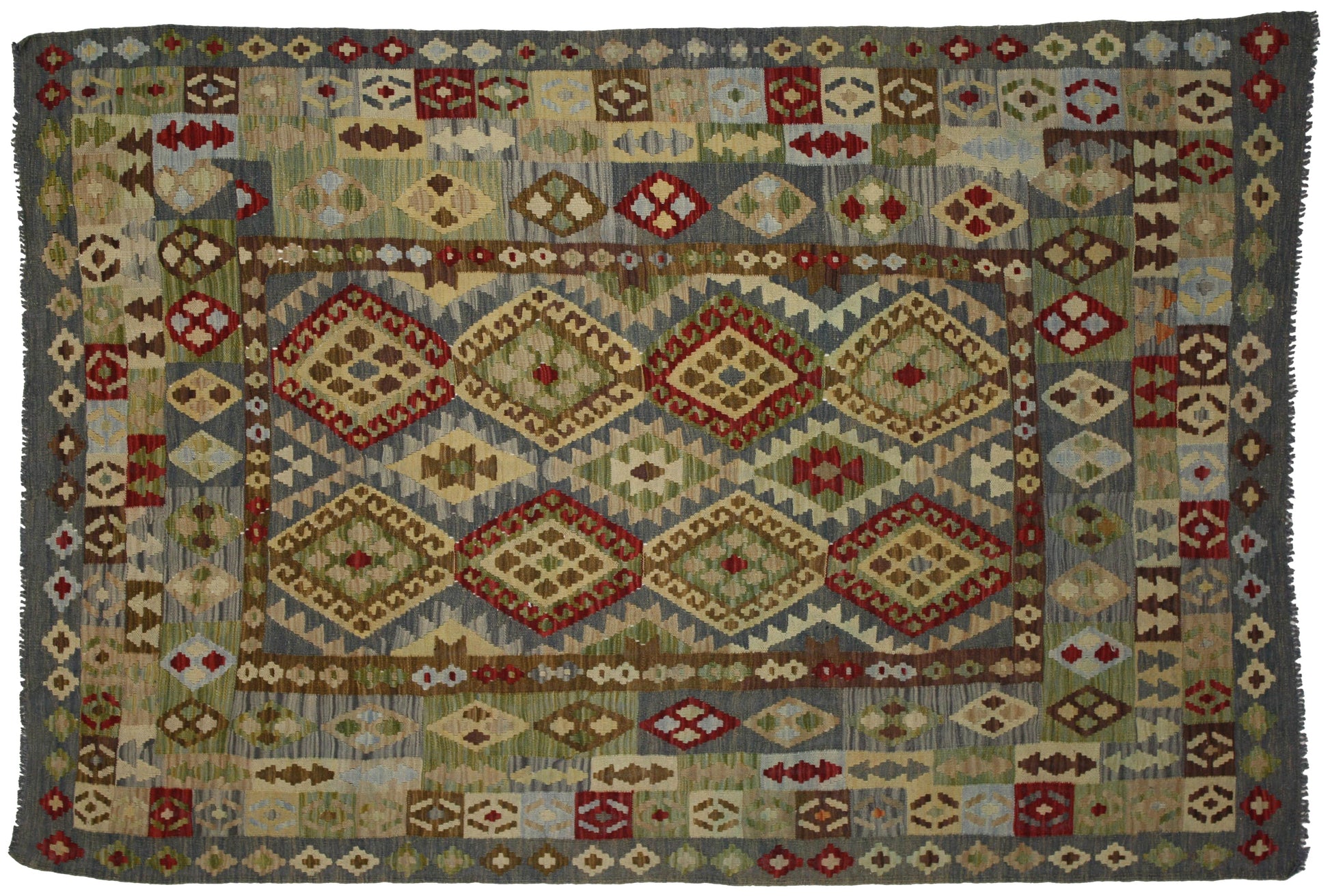 6 x 9 Vintage Afghan Kilim Rug 80156