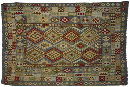 6 x 9 Vintage Afghan Kilim Rug 80156