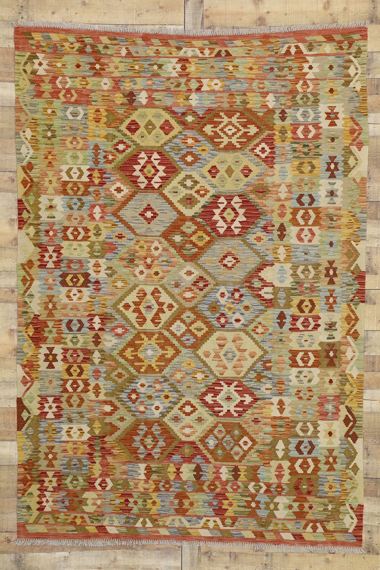 6 x 8 Vintage Afghan Kilim Rug 80157