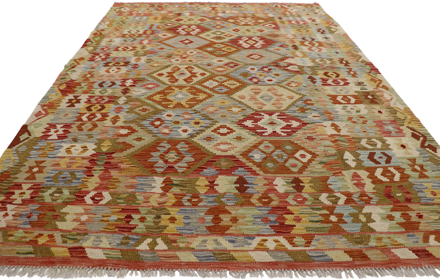 6 x 8 Vintage Afghan Kilim Rug 80157