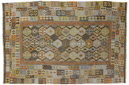 7 x 10 Vintage Kilim Rug 80159