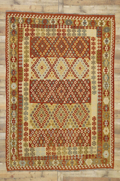 7 x 9 Vintage Afghan Kilim Rug 80160