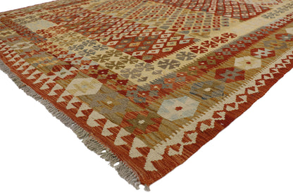 7 x 9 Vintage Afghan Kilim Rug 80160