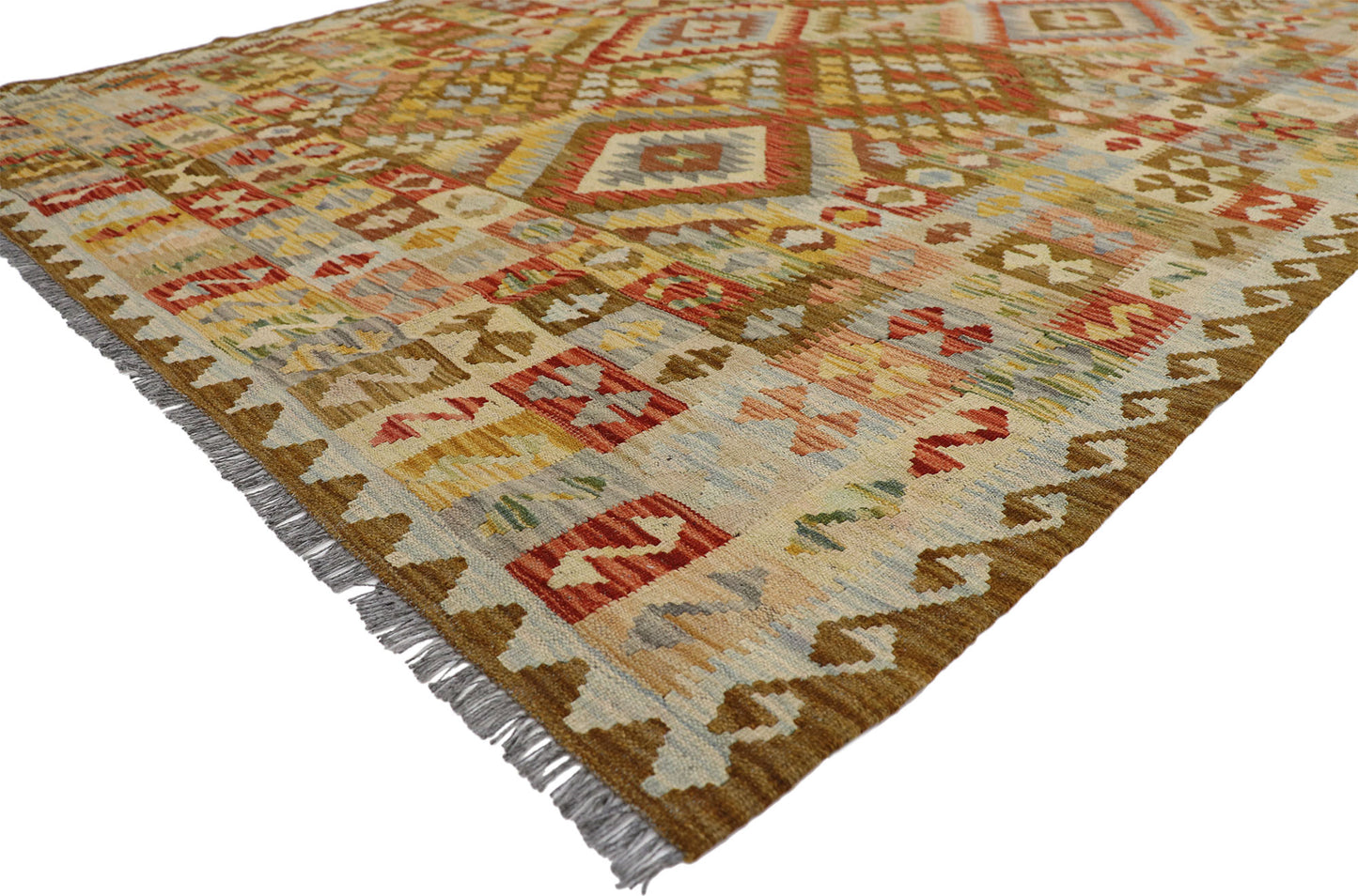 6 x 8 Vintage Afghan Kilim Rug 80165