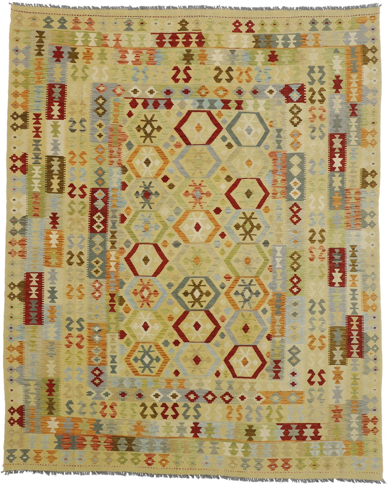 8 x 10 Vintage Afghan Kilim Rug 80168
