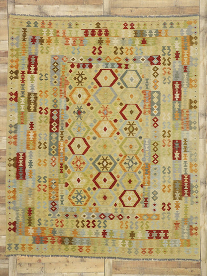 8 x 10 Vintage Afghan Kilim Rug 80168