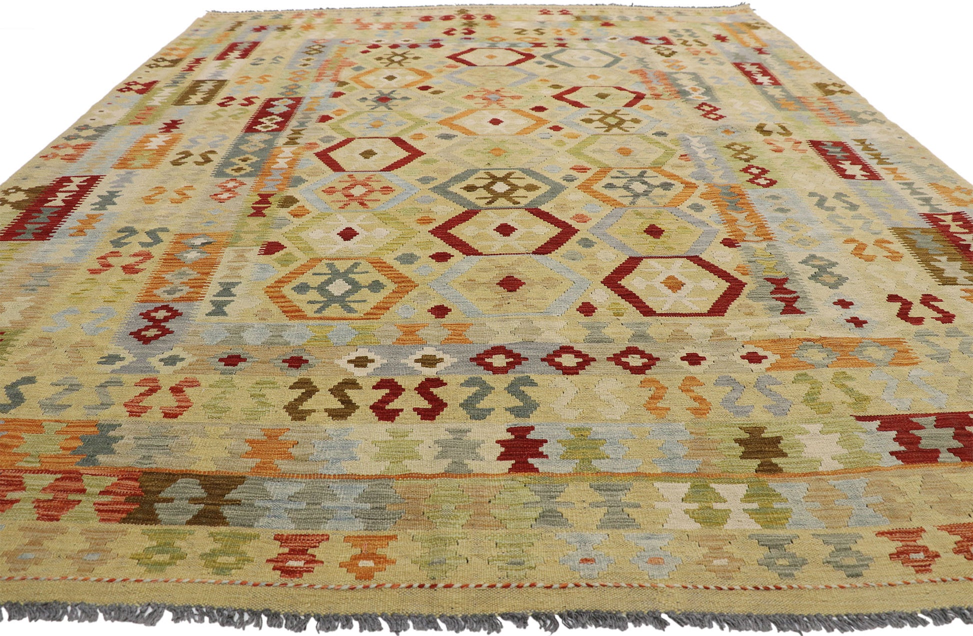 8 x 10 Vintage Afghan Kilim Rug 80168