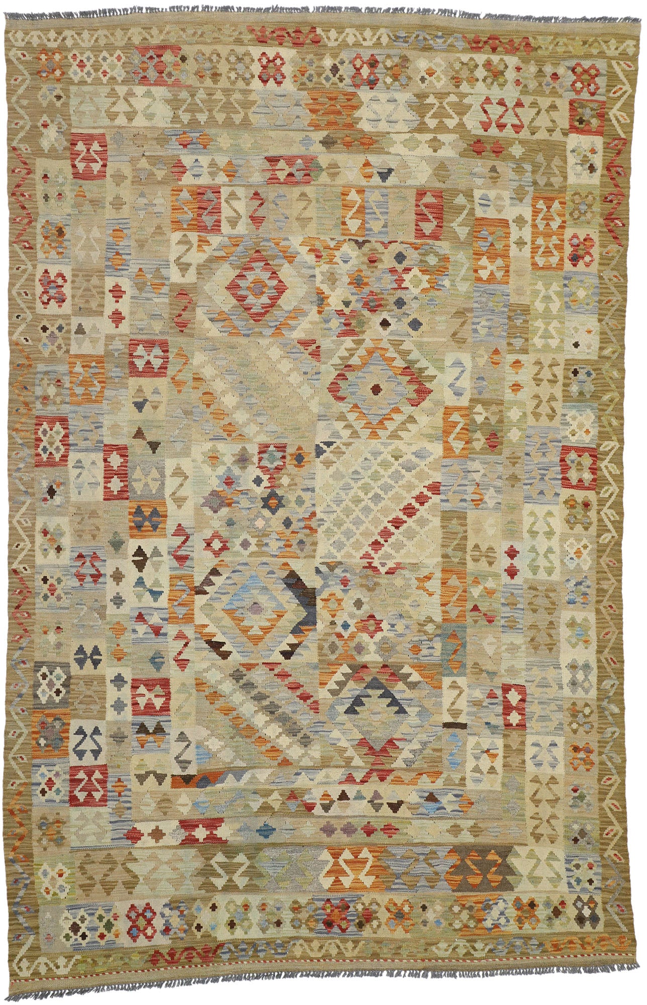 6 x 10 Vintage Afghan Kilim Rug 80170
