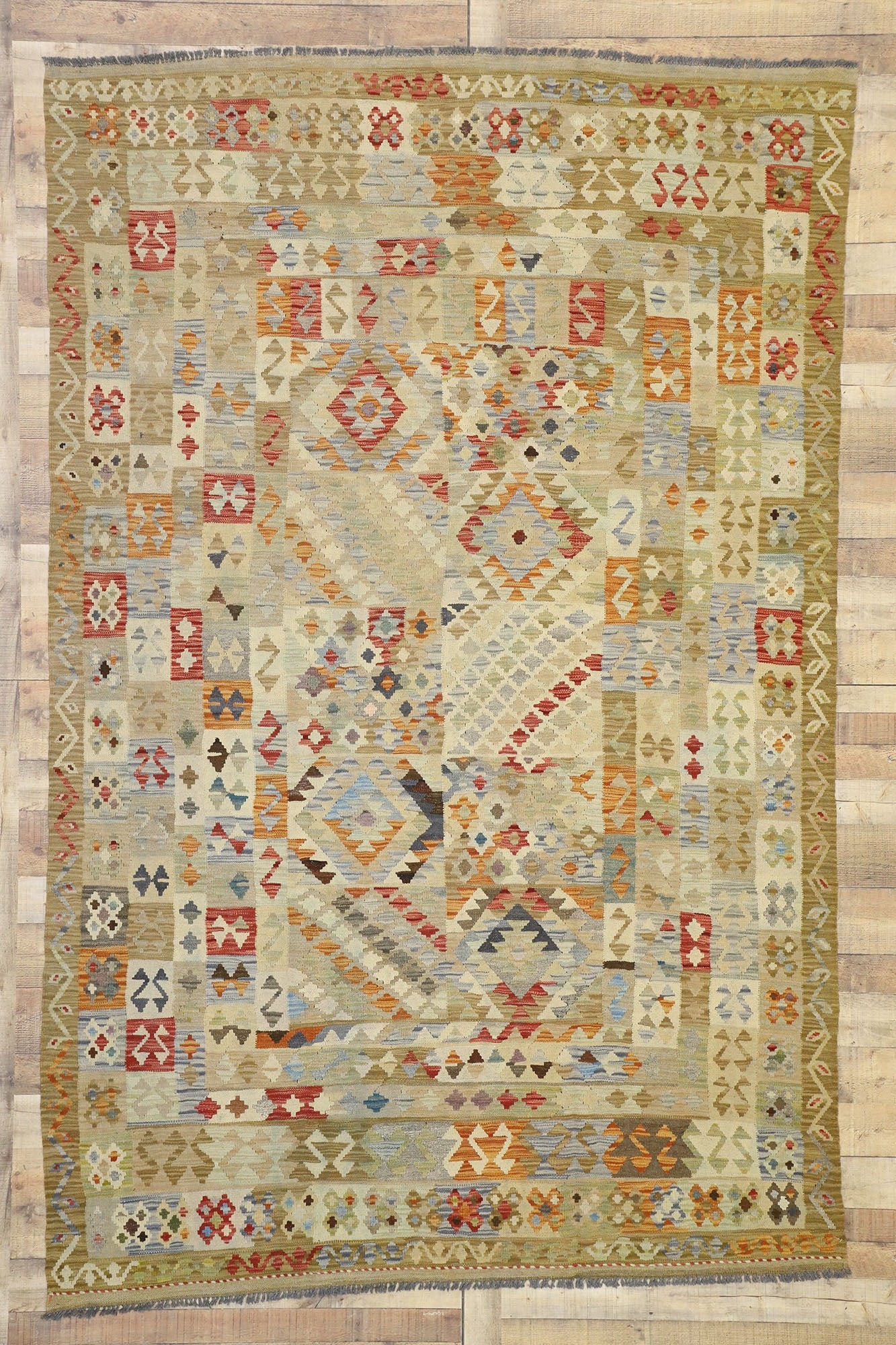 6 x 10 Vintage Afghan Kilim Rug 80170