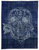 8 x 10 Vintage Blue Overdyed Skull Rug 80239