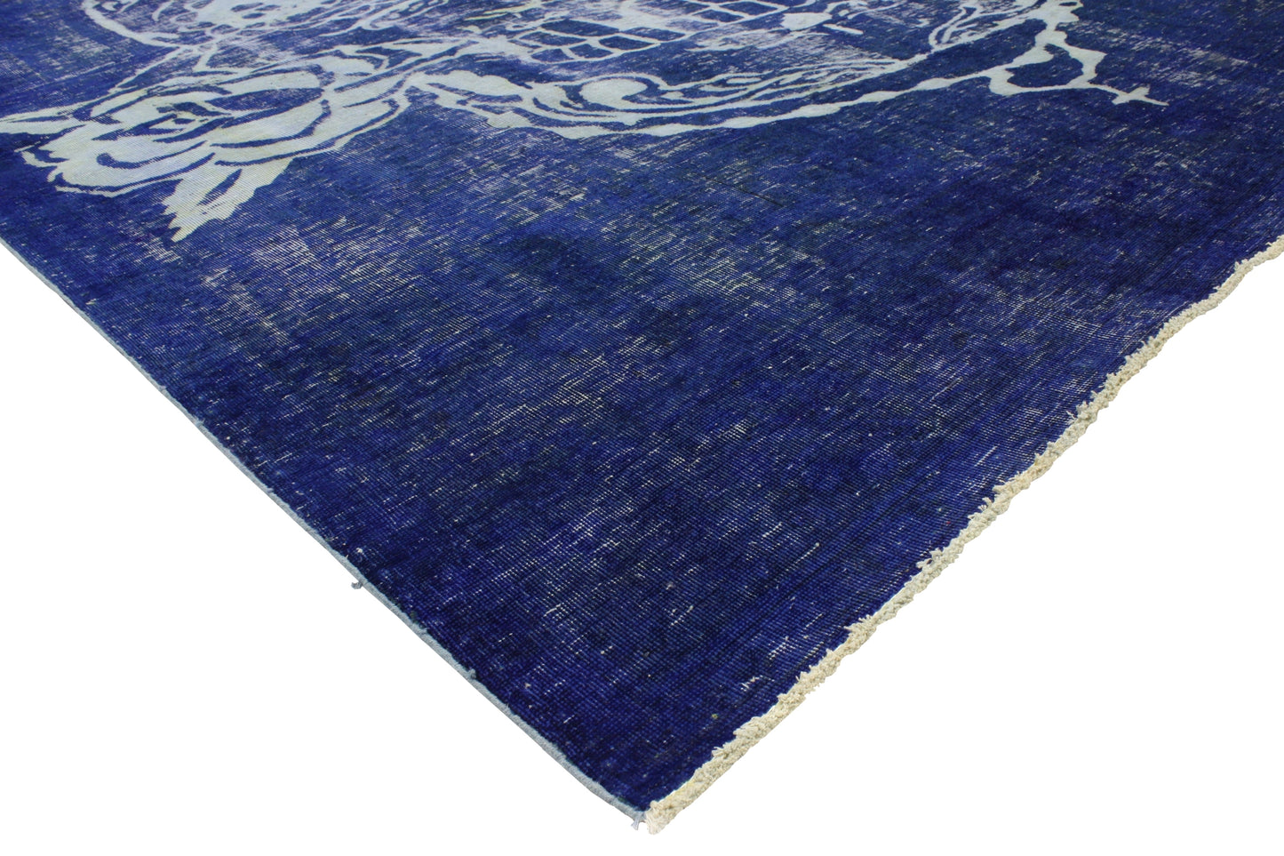 8 x 10 Vintage Blue Overdyed Skull Rug 80239