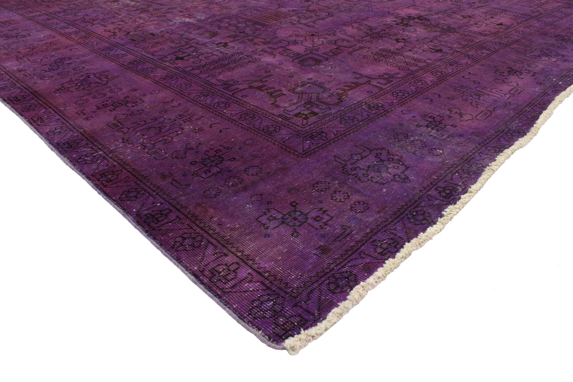 10 x 13 Vintage Overdyed Rug 80240
