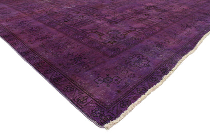 10 x 13 Vintage Overdyed Rug 80240