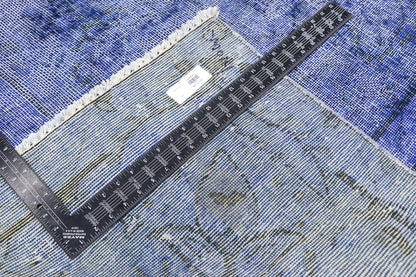 8 x 12 Vintage Blue Overdyed Persian Rug 80243