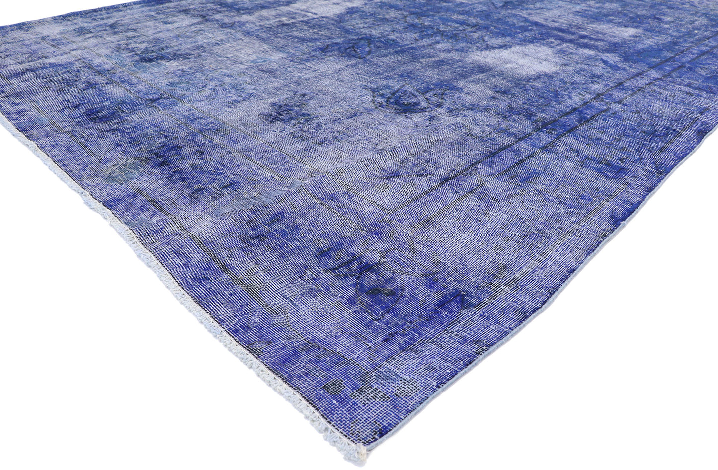8 x 12 Vintage Blue Overdyed Persian Rug 80243