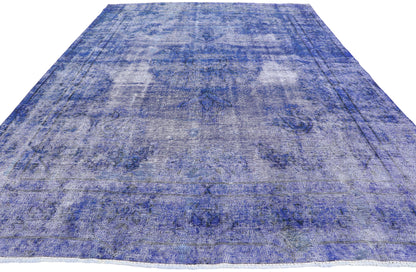 8 x 12 Vintage Blue Overdyed Persian Rug 80243