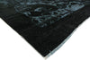 9 x 13 Vintage Persian Black Overdyed Rug 80247