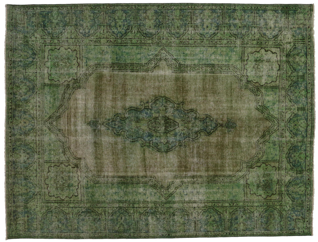 10 x 13 Vintage Overdyed Rug 80248