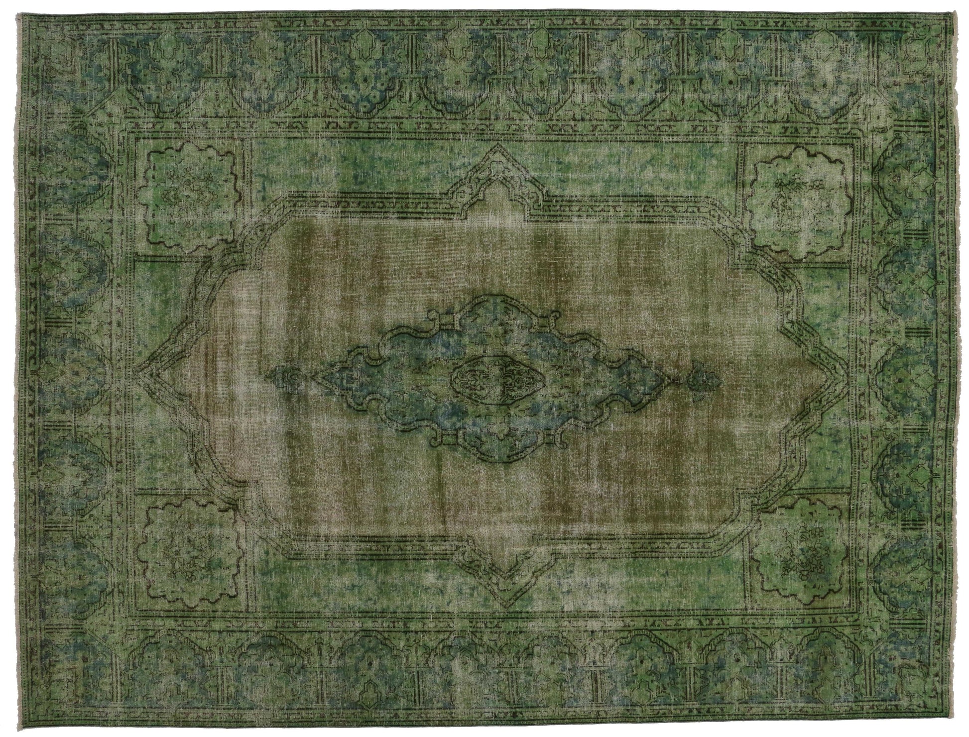 10 x 13 Vintage Overdyed Rug 80248
