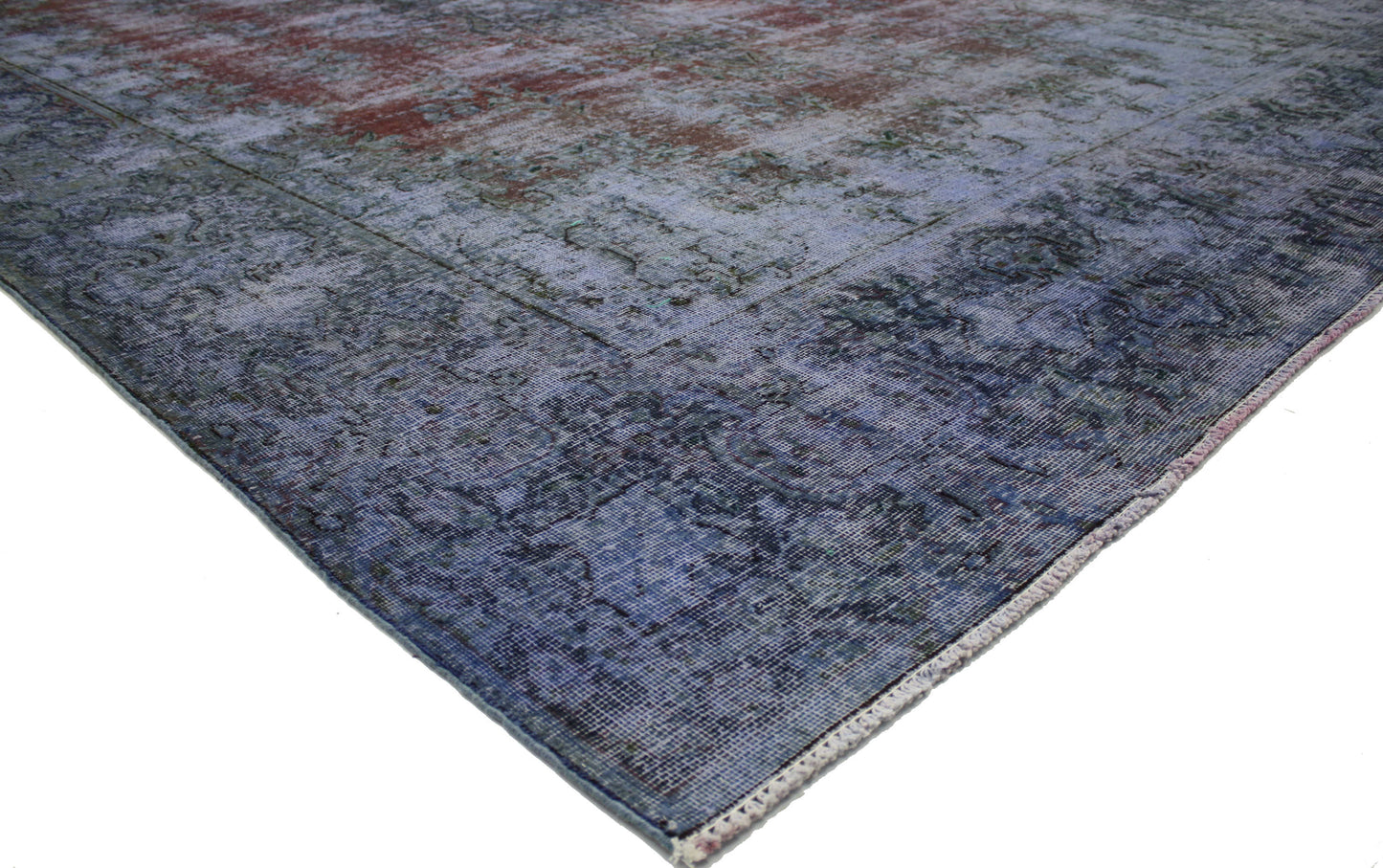 10 x 13 Vintage Overdyed Rug 80253