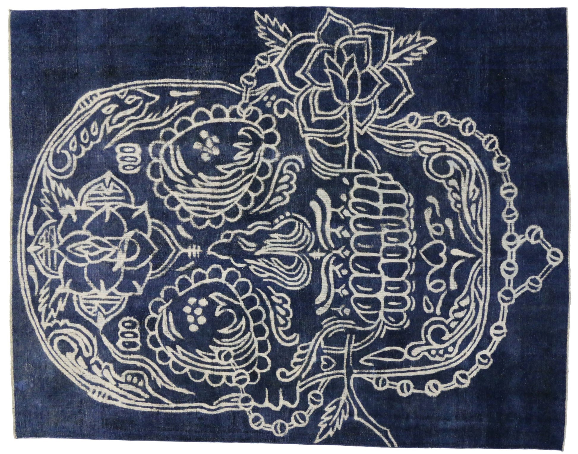 8 x 10 Vintage Overdyed Rug 80271