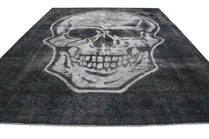 10 x 13 Vintage Overdyed Skull Rug 80275