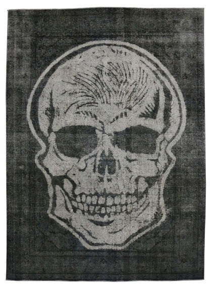 8 x 11 Vintage Overdyed Skull Rug 80277