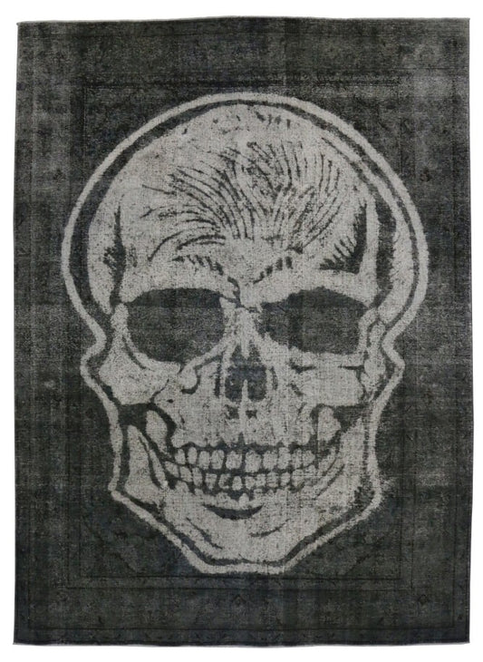 8 x 11 Vintage Overdyed Skull Rug 80277