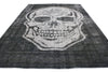 8 x 11 Vintage Overdyed Skull Rug 80277