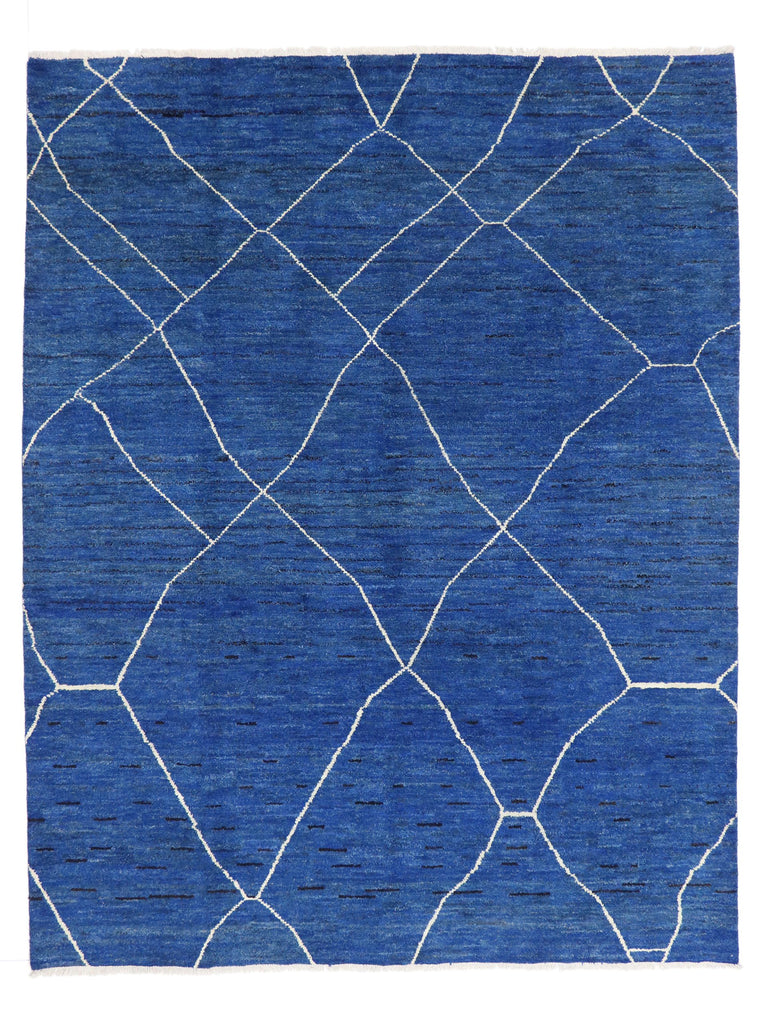 10 x 13 Contemporary Blue Moroccan Rug 80290