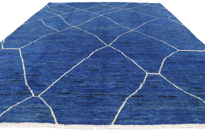 10 x 13 Contemporary Blue Moroccan Rug 80290