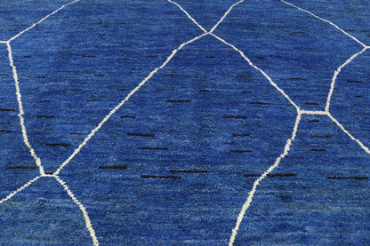 10 x 13 Contemporary Blue Moroccan Rug 80290
